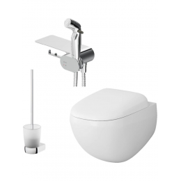 Унитаз подвесной с сиденьем микролифт AM.PM Sensation CK30H0904W белый безободковый с гигиеническим душем