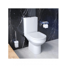 Унитаз-компакт напольный с бачком и сиденьем микролифт AM.PM Spirit CK70DC белый безободковый