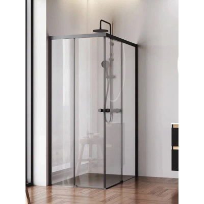 Душевое ограждение AM.PM X-Joy 90x120 см. профиль черный, стекло прозрачное купить с доставкой. 100% Оригинал. Гарантия!