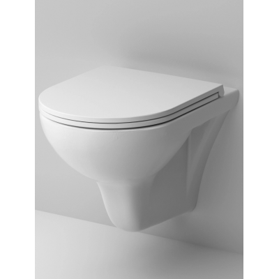 Унитаз подвесной с сиденьем микролифт AM.PM Gem C901700SC безободковый купить с доставкой. 100% Оригинал. Гарантия!