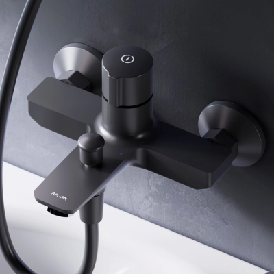 Смеситель для ванны AM.PM X-Joy F85A10522 черный купить с доставкой. 100% Оригинал. Гарантия!