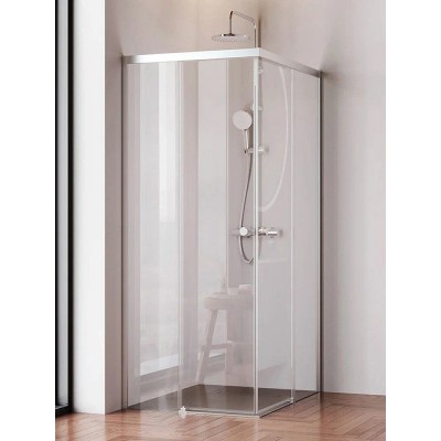 Душевое ограждение AM.PM X-Joy 100x80 см. профиль хром, стекло прозрачное купить с доставкой. 100% Оригинал. Гарантия!