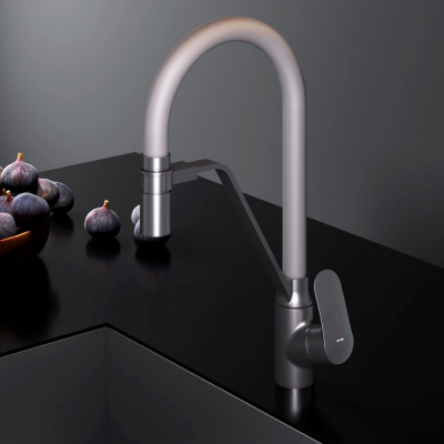 Смеситель для кухни AM.PM Like F8007825 серый купить с доставкой. 100% Оригинал. Гарантия!