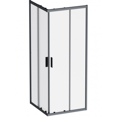 Душевое ограждение AM.PM Gem 80x80 см. профиль черный, стекло прозрачное купить с доставкой. 100% Оригинал. Гарантия!
