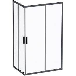 Душевое ограждение AM.PM Gem S 120x80 см. профиль черный, стекло прозрачное