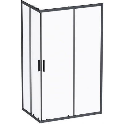 Душевое ограждение AM.PM Gem S 120x80 см. профиль черный, стекло прозрачное купить с доставкой. 100% Оригинал. Гарантия!