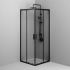 Душевое ограждение AM.PM Gem 80x80 см. профиль черный, стекло прозрачное купить с доставкой. 100% Оригинал. Гарантия!