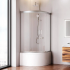 Стекло для душевого ограждения AM.PM Gem Deep 90x90 см. профиль серебро, стекло прозрачное купить с доставкой. 100% Оригинал. Гарантия!
