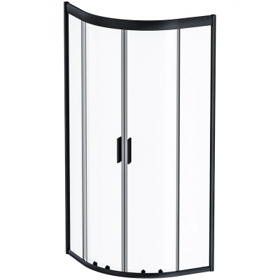 Душевое ограждение AM.PM Gem 80x80 см. четверть круга, профиль черный, стекло прозрачное купить с доставкой. 100% Оригинал. Гарантия!