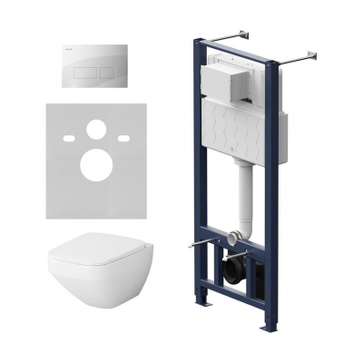 Комплект унитаз с инсталляцией, кнопкой и сиденьем микролифт AM.PM Inspire V2.0 IS47001.50A1700 безободковый купить с доставкой. 100% Оригинал. Гарантия!