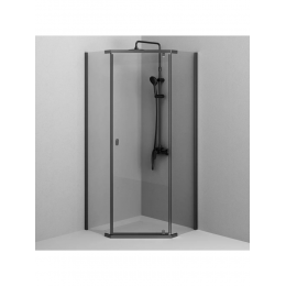 Душевой уголок AM.PM Sunny 90 см. профиль черный, стекло прозрачное