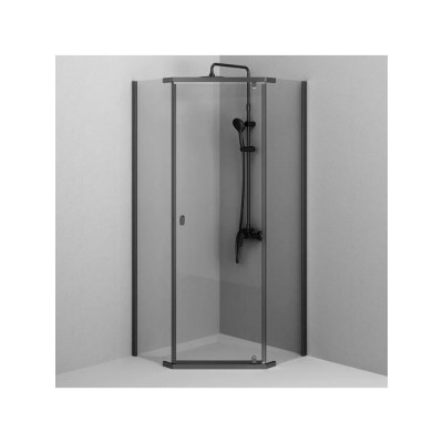 Душевой уголок AM.PM Sunny 90 см. профиль черный, стекло прозрачное купить с доставкой. 100% Оригинал. Гарантия!