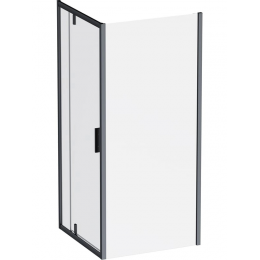 Душевой уголок AM.PM Gem 90 см. профиль черный, стекло прозрачное
