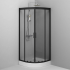 Душевое ограждение AM.PM Gem 80x80 см. четверть круга, профиль черный, стекло прозрачное купить с доставкой. 100% Оригинал. Гарантия!