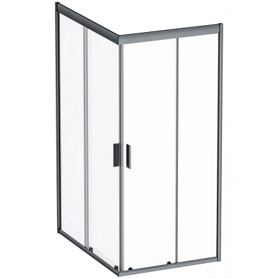 Душевое ограждение AM.PM Gem Twin Slide 120x90 см. профиль черный, стекло прозрачное купить с доставкой. 100% Оригинал. Гарантия!