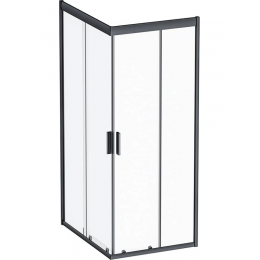Душевой уголок AM.PM Gem 100 см. профиль черный, стекло прозрачное