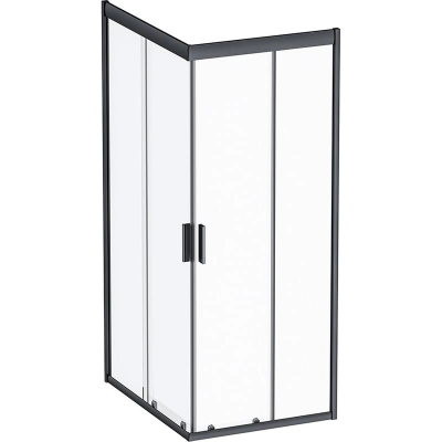 Душевой уголок AM.PM Gem 100 см. профиль черный, стекло прозрачное купить с доставкой. 100% Оригинал. Гарантия!