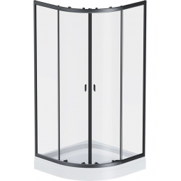 Душевой уголок AM.PM X-Joy 90 см. профиль черный, стекло прозрачное