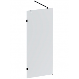 Душевая перегородка AM.PM X-Joy 80x195 см. профиль черный, стекло прозрачное 8 мм.