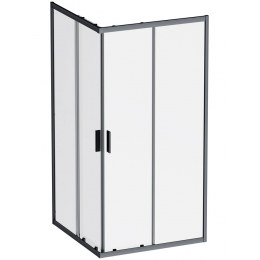 Душевое ограждение AM.PM Gem 100x100 см. профиль черный, стекло прозрачное Душевое ограждение AM.PM Gem 100x100 см. профиль черный, стекло прозрачное