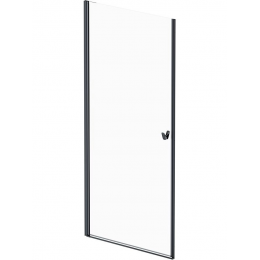 Душевая перегородка с дверью AM.PM Sunny 90 см. профиль черный, стекло прозрачное