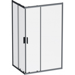 Душевое ограждение AM.PM Gem 120x90 см. профиль черный, стекло прозрачное