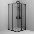 Душевое ограждение AM.PM Gem 100x100 см. профиль черный, стекло прозрачное купить с доставкой. 100% Оригинал. Гарантия!