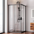 Душевое ограждение AM.PM Gem 100x100 см. профиль черный, стекло прозрачное купить с доставкой. 100% Оригинал. Гарантия!