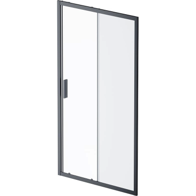 Душевая перегородка с дверью AM.PM Gem 100 см. профиль черный, стекло матовое купить с доставкой. 100% Оригинал. Гарантия!