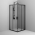 Душевое ограждение AM.PM Gem 90x90 см. профиль черный, стекло прозрачное купить с доставкой. 100% Оригинал. Гарантия!