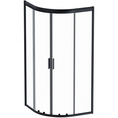 Душевое ограждение AM.PM Gem 90x90 см. четверть круга, профиль черный, стекло прозрачное купить с доставкой. 100% Оригинал. Гарантия!