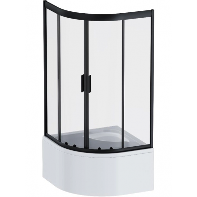 Душевое ограждение AM.PM Gem Deep 90x90 см. профиль черный, стекло прозрачное купить с доставкой. 100% Оригинал. Гарантия!