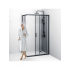 Душевое ограждение AM.PM Gem S 120x90 см. профиль черный, стекло прозрачное купить с доставкой. 100% Оригинал. Гарантия!