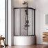 Душевое ограждение AM.PM Gem Deep 90x90 см. профиль черный, стекло прозрачное купить с доставкой. 100% Оригинал. Гарантия!
