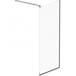 Душевая перегородка AM.PM Func 90x200 см. профиль черный, стекло прозрачное