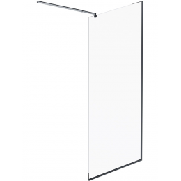 Душевая перегородка AM.PM Func 100x200 см. профиль черный, стекло прозрачное