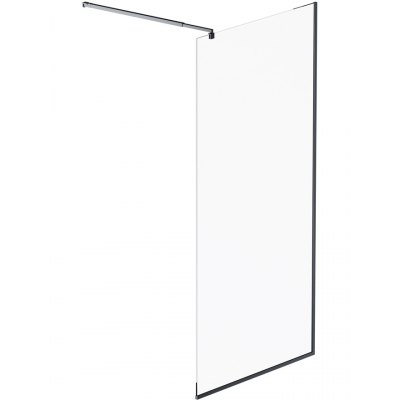 Душевая перегородка AM.PM Func 100x200 см. профиль черный, стекло прозрачное купить с доставкой. 100% Оригинал. Гарантия!