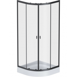 Душевое ограждение AM.PM X-Joy 80x80 см. четверть круга, профиль черный, стекло прозрачное Душевое ограждение AM.PM X-Joy 80x80 см. четверть круга, профиль черный, стекло прозрачное