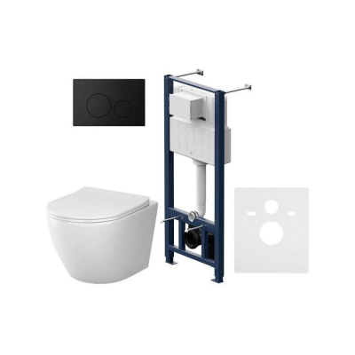 Комплект унитаз с инсталляцией, кнопкой и сиденьем микролифт AM.PM Like IS49038.801900 безободковый купить с доставкой. 100% Оригинал. Гарантия!