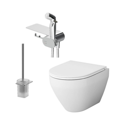 Унитаз подвесной с сиденьем микролифт AM.PM Spirit V2.0 CK70H1003W белый безободковый с гигиеническим душем купить с доставкой. 100% Оригинал. Гарантия!