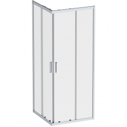 Душевое ограждение AM.PM Gem 80x80 см. профиль хром, стекло прозрачное