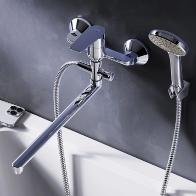 Смеситель для ванны AM.PM Gem F90A90100 хром купить с доставкой. 100% Оригинал. Гарантия!