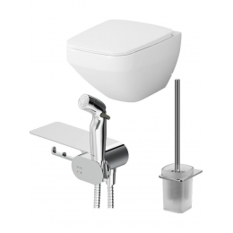 Унитаз подвесной с сиденьем микролифт AM.PM Inspire V2.0 CK50H0603W белый безободковый с гигиеническим душем