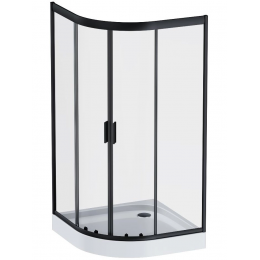 Душевое ограждение AM.PM Gem 100x100 см. четверть круга, профиль черный, стекло прозрачное Душевое ограждение AM.PM Gem 100x100 см. четверть круга, профиль черный, стекло прозрачное
