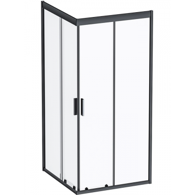 Душевое ограждение AM.PM Gem Square Slide 90x90 см. профиль черный, стекло прозрачное купить с доставкой. 100% Оригинал. Гарантия!