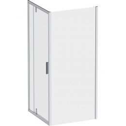 Душевой уголок AM.PM квадратный Gem 90 см. профиль хром, стекло прозрачное