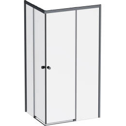 Душевой уголок AM.PM X-Joy 100 см. профиль черный, стекло прозрачное