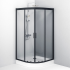 Душевое ограждение AM.PM Gem 100x100 см. четверть круга, профиль черный, стекло прозрачное купить с доставкой. 100% Оригинал. Гарантия!