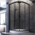 Душевое ограждение AM.PM Gem 100x100 см. четверть круга, профиль черный, стекло прозрачное купить с доставкой. 100% Оригинал. Гарантия!