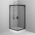 Душевое ограждение AM.PM Gem Square Slide 90x90 см. профиль черный, стекло прозрачное купить с доставкой. 100% Оригинал. Гарантия!